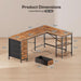 L Shaped Desk with Power Outlets and USB Port - ShipItFurniture