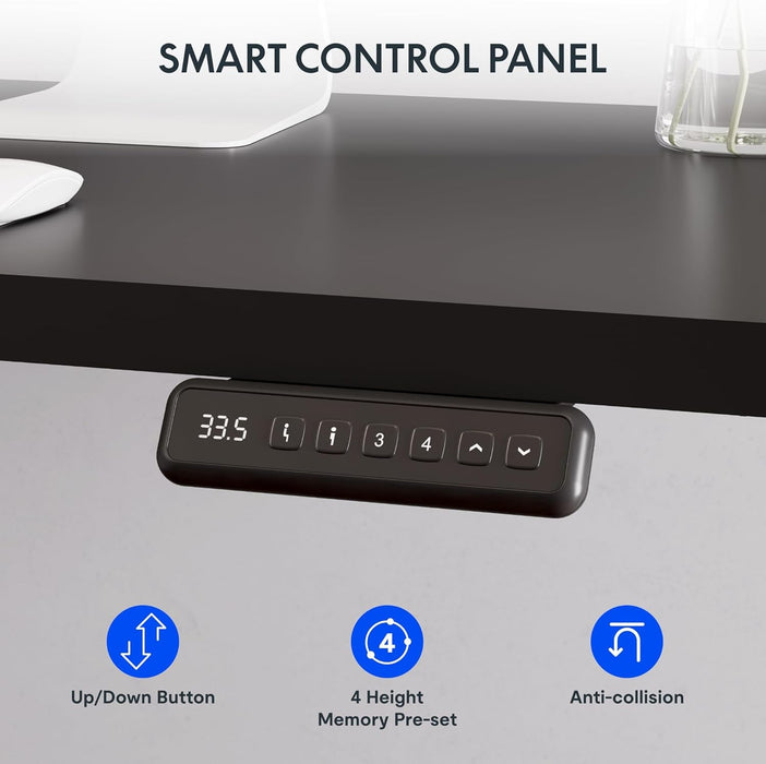 L Shaped Electric Height Adjustable Desk with Drawer - ShipItFurniture
