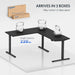 L Shaped Electric Height Adjustable Desk with Drawer - ShipItFurniture