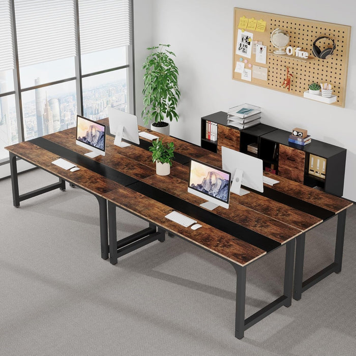 L - Shaped Executive Office Desk With Spacious File Cabinet - ShipItFurniture