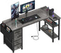 L Shaped Gaming Desk With Power Outlet And Storage - ShipItFurniture
