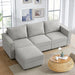 L Shaped Modular Sectional Sofa with Storage Ottoman - ShipItFurniture