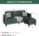 L Shaped Sectional Sofa with Storage and Ottoman - ShipItFurniture
