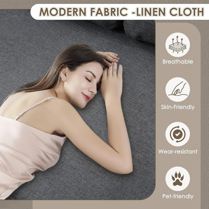 L Shaped Sleeper Sofa Bed with Storage and USB Port - ShipItFurniture