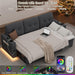 L Shaped Sleeper Sofa Bed with Storage and USB Port - ShipItFurniture