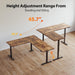 L - Shaped Standing Desk Adjustable Height, Electric Corner Standing Desk, Sit Stand up Desk, 75X61 Inch Sit Stand Computer Table, Rustic Brown - ShipItFurniture