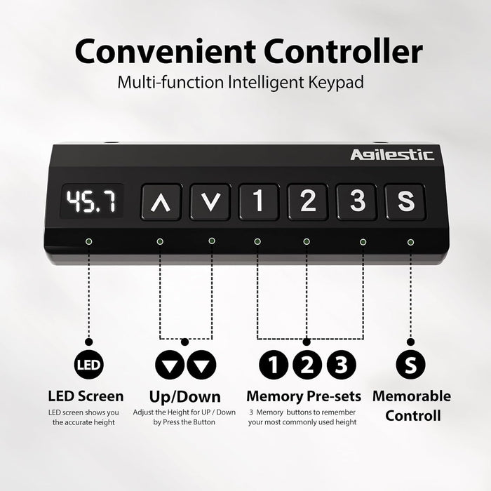 L - Shaped Standing Desk Adjustable Height, Electric Corner Standing Desk, Sit Stand up Desk, 75X61 Inch Sit Stand Computer Table, Rustic Brown - ShipItFurniture
