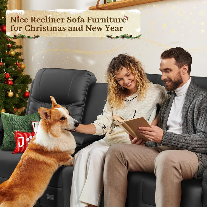 Large 3 Seat Recliner Sofa with USB Ports - ShipItFurniture