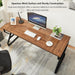 Large 63 Inch Rustic Executive Desk for Home Office - ShipItFurniture
