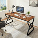 Large 63 Inch Rustic Executive Desk for Home Office - ShipItFurniture