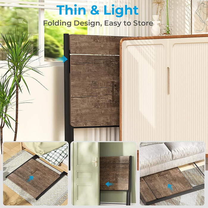 Large Foldable Computer Desk With Shelf For Space Saving - ShipItFurniture