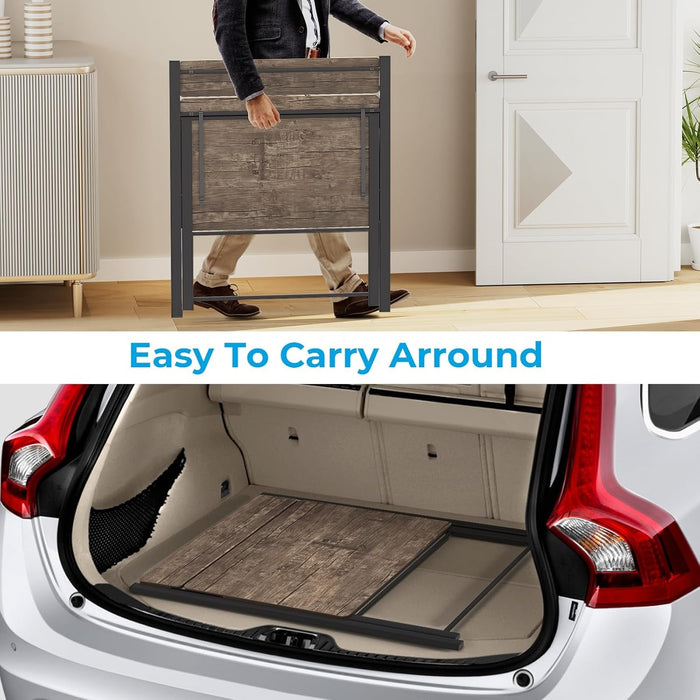 Large Foldable Computer Desk With Shelf For Space Saving - ShipItFurniture