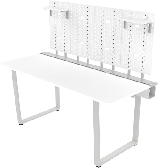 Large Gaming Desk with Pegboard and Cable Management - ShipItFurniture