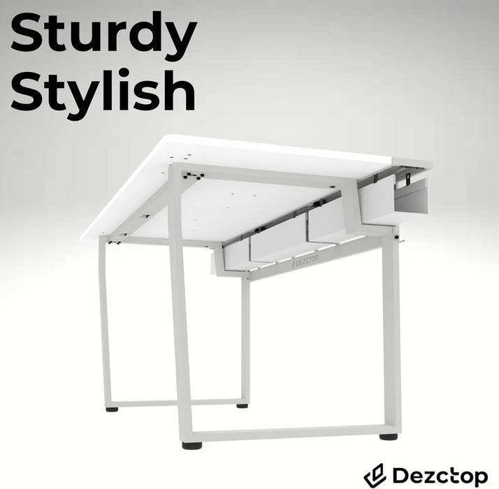 Large Gaming Desk with Pegboard and Cable Management - ShipItFurniture