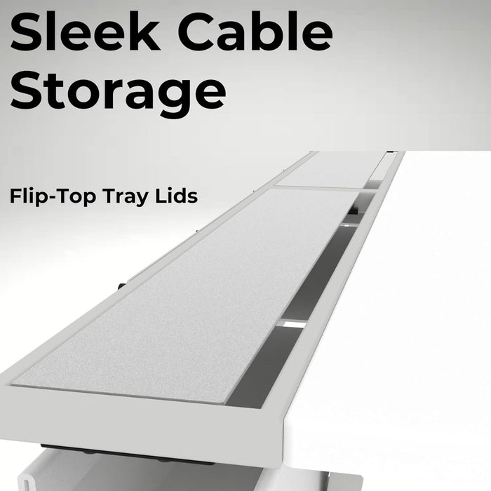 Large Gaming Desk with Pegboard and Cable Management - ShipItFurniture