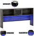 Large L Shaped Desk with Drawers and LED Lights - ShipItFurniture