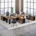 Large L Shaped Executive Desk with Mobile File Cabinet - ShipItFurniture