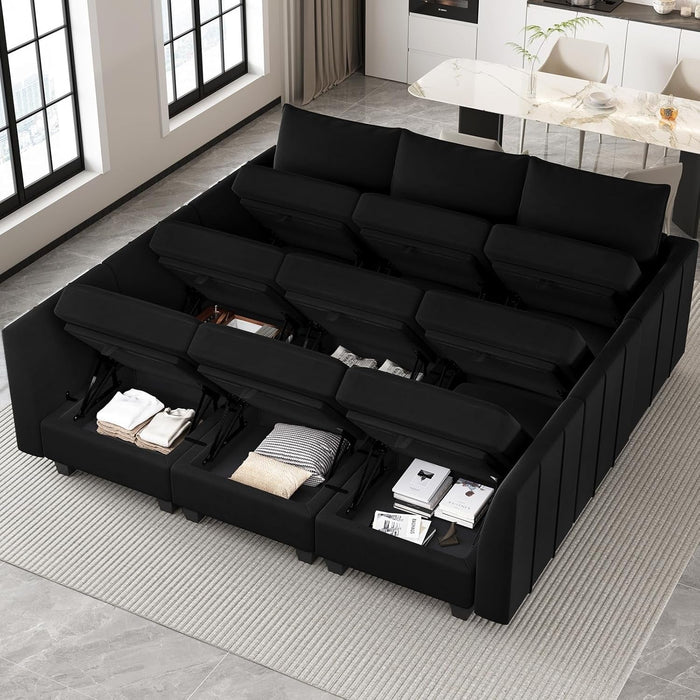 Large Modular Sectional Sofa Bed with Storage Comfort - ShipItFurniture