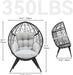Large Wicker Egg Chair With Stand For Indoor Outdoor - ShipItFurniture