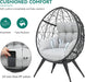 Large Wicker Egg Chair With Stand For Indoor Outdoor - ShipItFurniture