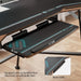 Large Wing - Shaped Gaming Desk With Keyboard Tray - ShipItFurniture