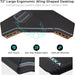 Large Wing - Shaped Gaming Desk With Keyboard Tray - ShipItFurniture