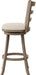 Laymon Modern Wood Bar Height Swivel Stool, Gray Brown - ShipItFurniture