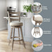 Laymon Modern Wood Bar Height Swivel Stool, Gray Brown - ShipItFurniture