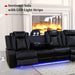 Leather Power Recliner Sectional Sofa with USB Charging - ShipItFurniture