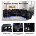 Leather Power Recliner Sectional Sofa with USB Charging - ShipItFurniture