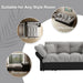Luxury Velvet Queen Sofa Bed Versatile Convertible Futon - ShipItFurniture