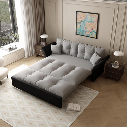 Luxury Velvet Queen Sofa Bed Versatile Convertible Futon - ShipItFurniture