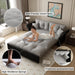 Luxury Velvet Queen Sofa Bed Versatile Convertible Futon - ShipItFurniture