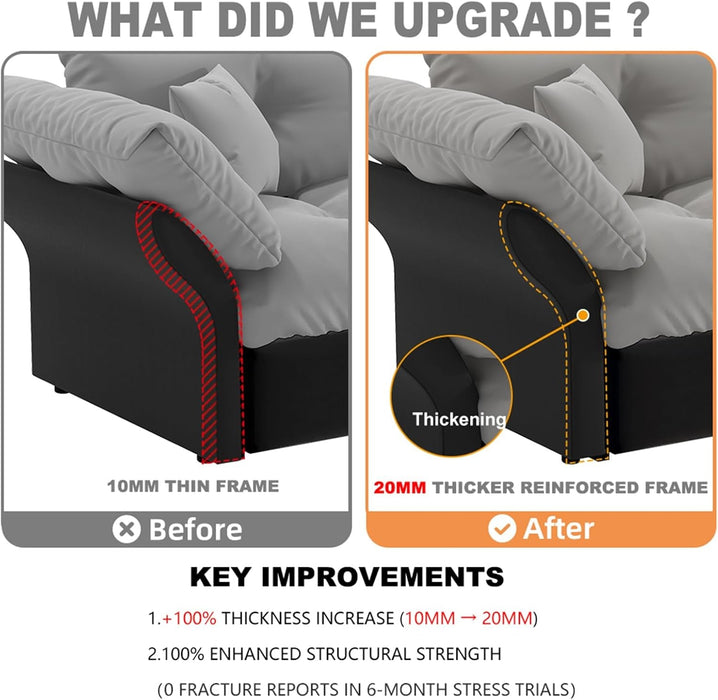 Luxury Velvet Queen Sofa Bed Versatile Convertible Futon - ShipItFurniture