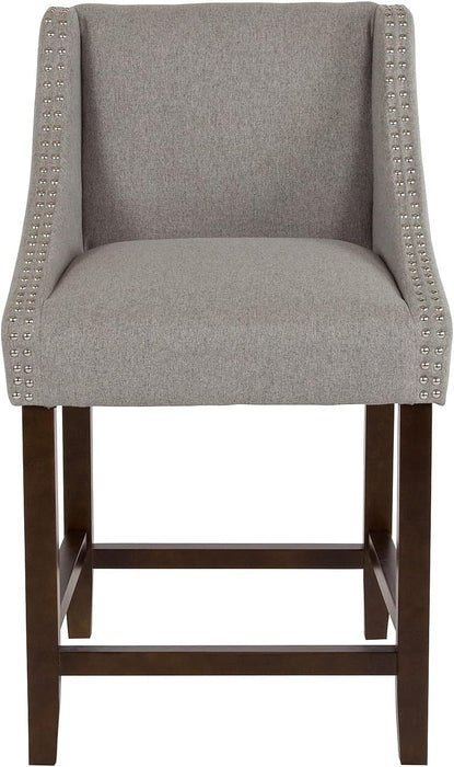 Mallory 2 Pk. Contemporary Brown Vinyl Adjustable Height Barstool with Vertical Stitch Back/Seat and Chrome Base - ShipItFurniture