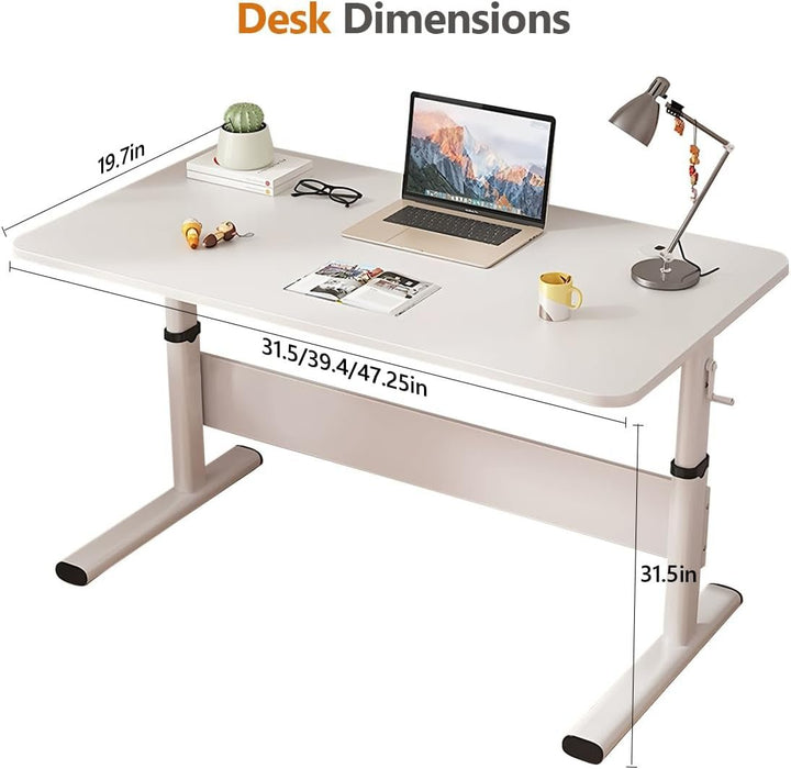 Manual Standing Desk, Adjustable Height Desk, Stand up Computer Table for Home Office, Bedroom - ShipItFurniture