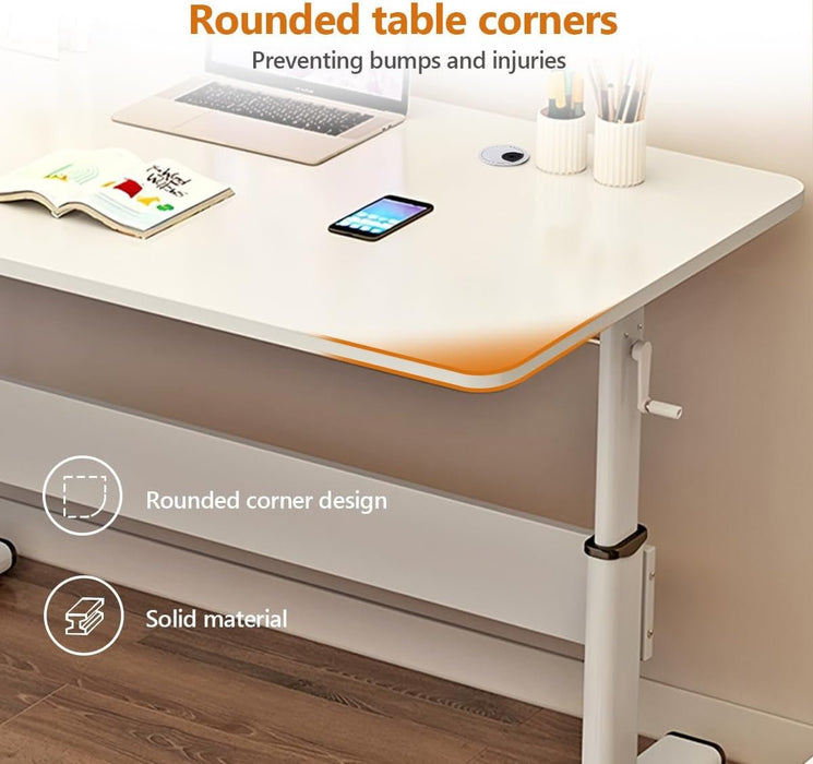 Manual Standing Desk, Adjustable Height Desk, Stand up Computer Table for Home Office, Bedroom - ShipItFurniture