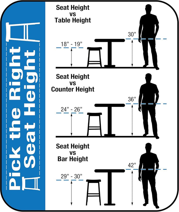 Metro 24 - Inch Counter Height Saddle Stool with Nailhead Trim 2 - Pack, Antique White Base with Beige Fabric - ShipItFurniture