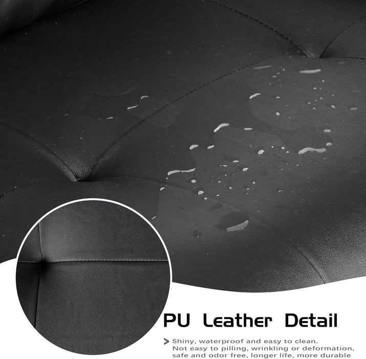 Mid Century Modern Black Loveseat Sofa for Small Spaces - ShipItFurniture