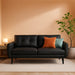 Mid Century Modern Black Loveseat Sofa for Small Spaces - ShipItFurniture