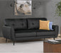 Mid Century Modern Black Loveseat Sofa for Small Spaces - ShipItFurniture