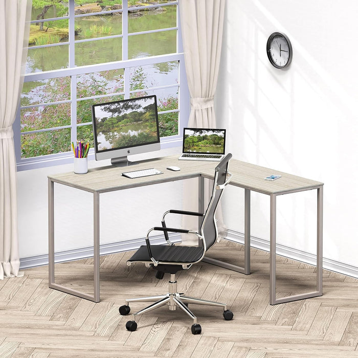 Mission 48 X 48 Inches L - Shape Home Office Computer Desk, Maple - ShipItFurniture