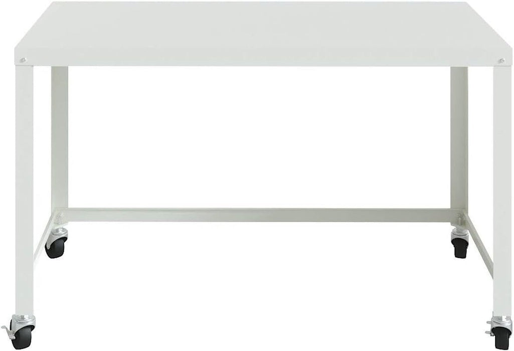 Mobile Metal Desk Workstation with Wheels and Durability - ShipItFurniture