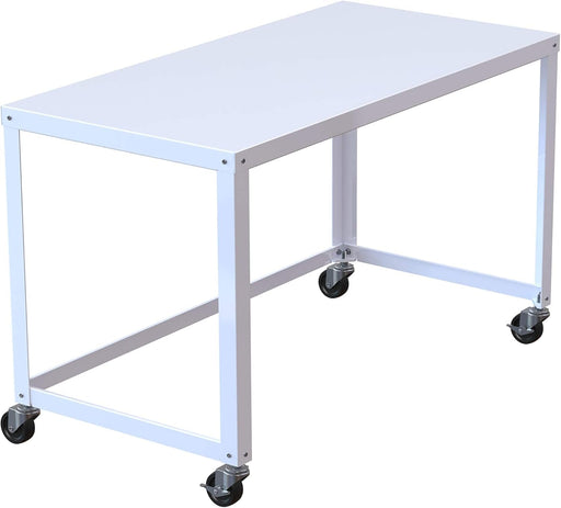 Mobile Metal Desk Workstation with Wheels and Durability - ShipItFurniture