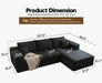 Modern 107.5 Inch Cloud Sectional Sofa With Chaise - ShipItFurniture
