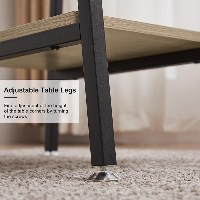 Modern 43 Inch Computer Desk with Adjustable Storage Shelves - ShipItFurniture