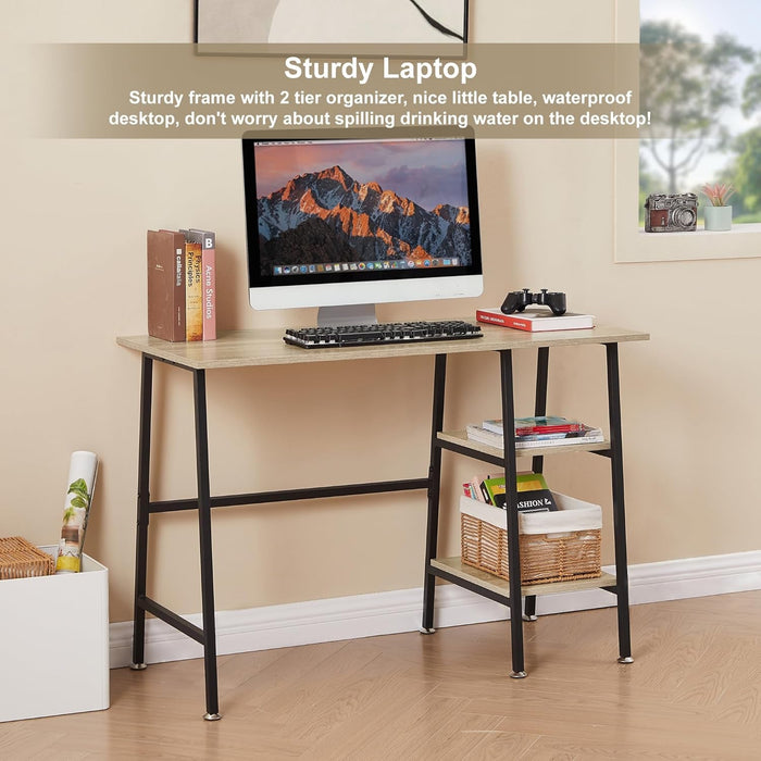 Modern 43 Inch Computer Desk with Adjustable Storage Shelves - ShipItFurniture