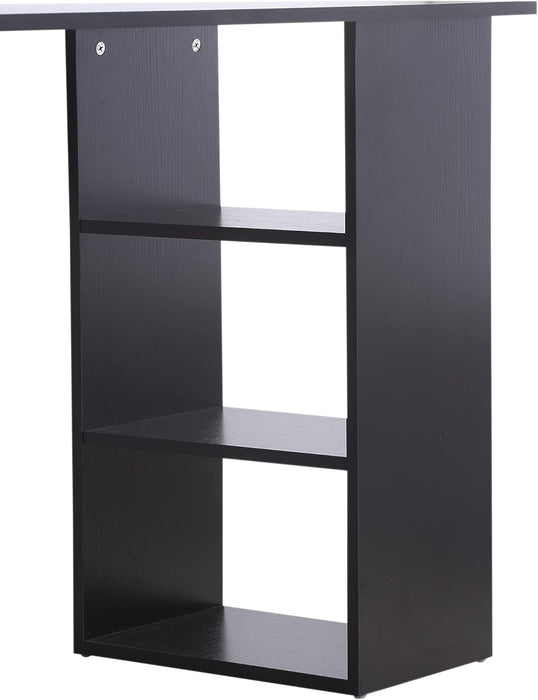 Modern 47 Inch Computer Desk With Storage Shelves - ShipItFurniture