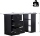 Modern 47 Inch Computer Desk With Storage Shelves - ShipItFurniture