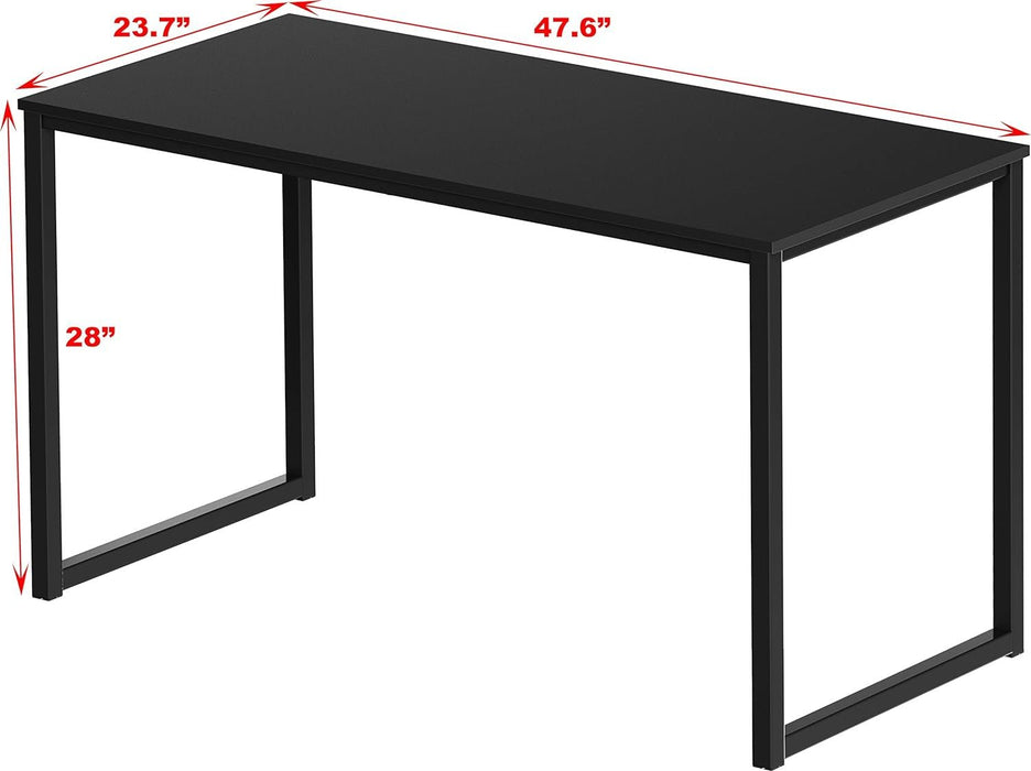 Modern 48 Inch Black Computer Desk for Home Office - ShipItFurniture